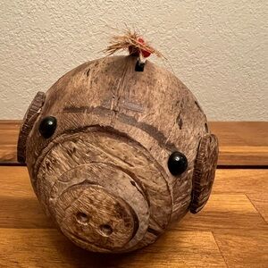 Coconut Shell Piggy Bank